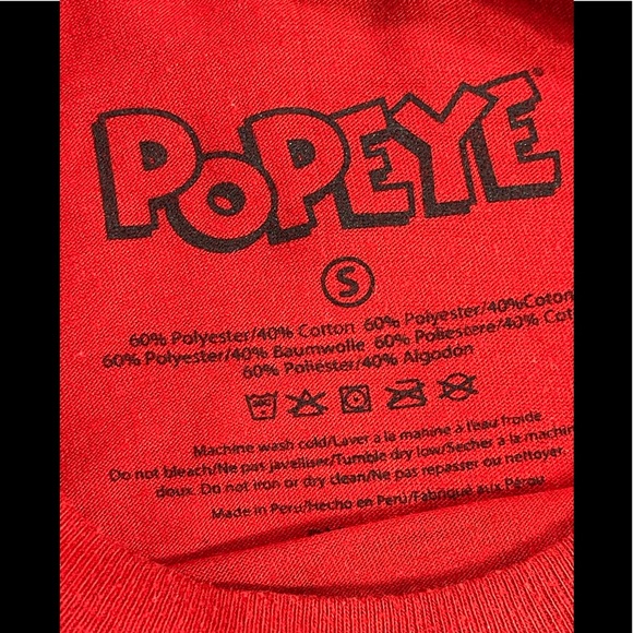 NWOT POPEYE THE SAILOR MAN GRAPHIC TEE SHIRT, sz S - Picture 3 of 5
